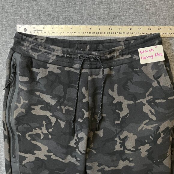 Nike Tech Fleece Camo Jogger Sweatpants - Men's Size M - Gray Black - Picture 8 of 10